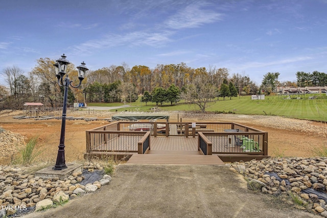 798 Hamilton Rd, Blountville, TN 37617 - surrounding community featuring a wooden deck and view of wooded area