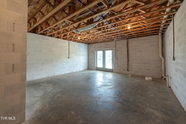 view of basement