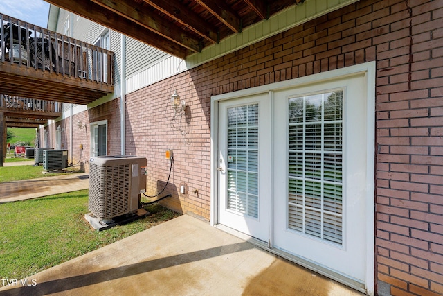 view of patio / terrace featuring central AC