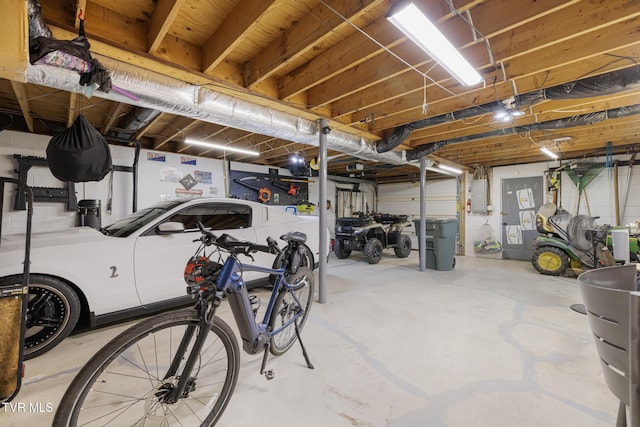 garage featuring electric panel