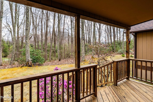 view of wooden deck