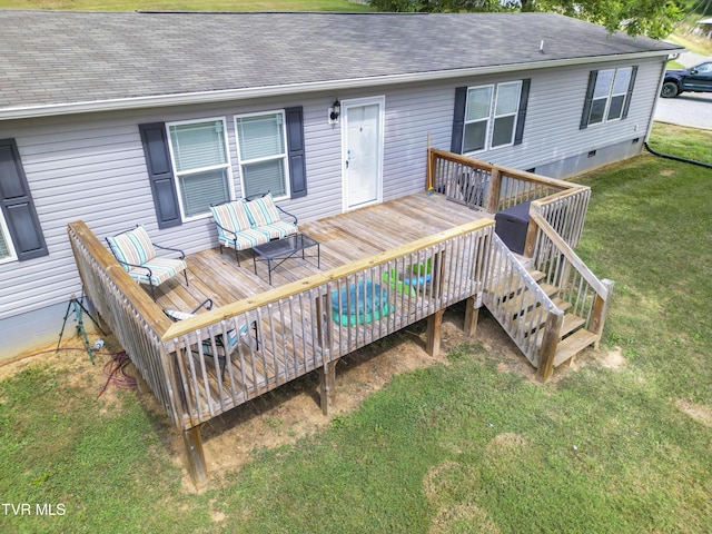 90 Darnell Rd, Greeneville, TN 37743 - deck featuring a yard