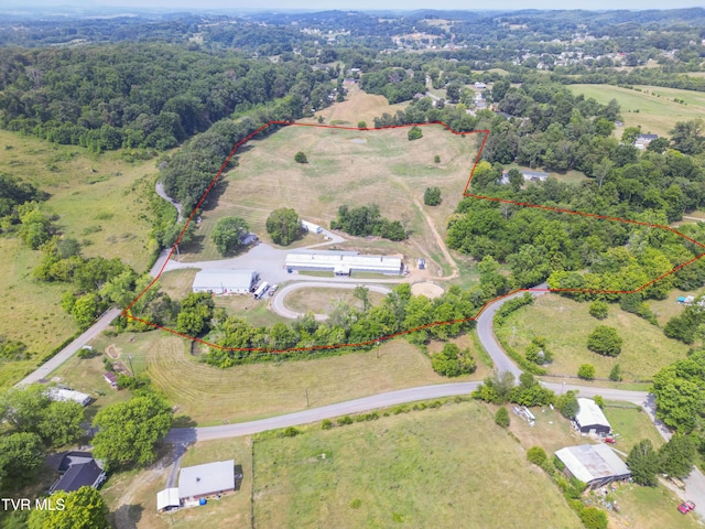 90 Darnell Rd, Greeneville, TN 37743 - birds eye view of property with a wooded view and a rural view