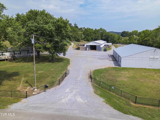 90 Darnell Rd, Greeneville, TN 37743 - view of street featuring a rural view, gravel driveway, and an outbuilding