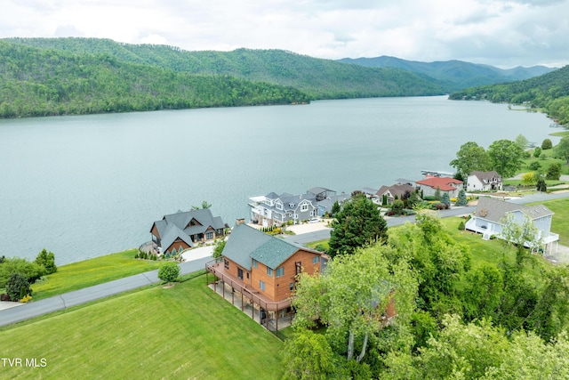 589 Harbor Point Rd, Butler, TN 37640 - aerial view of a water and mountain view and a heavily wooded area