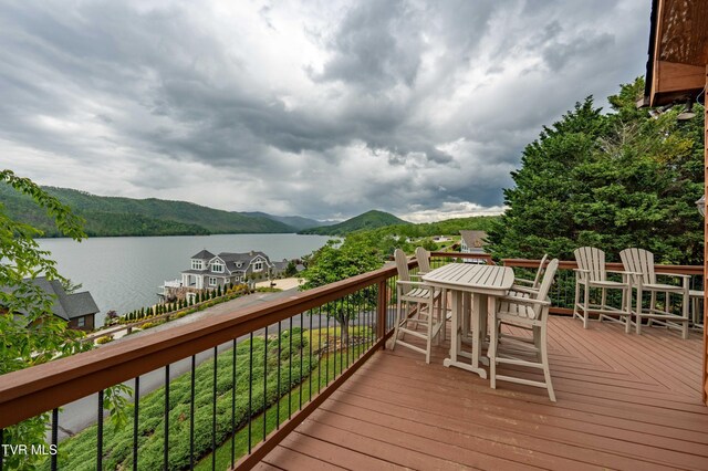 589 Harbor Point Rd, Butler, TN 37640 - deck featuring a water and mountain view