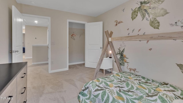 1128 Aspen Ter, Greeneville, TN 37745 - bedroom with light carpet, a closet, and baseboards