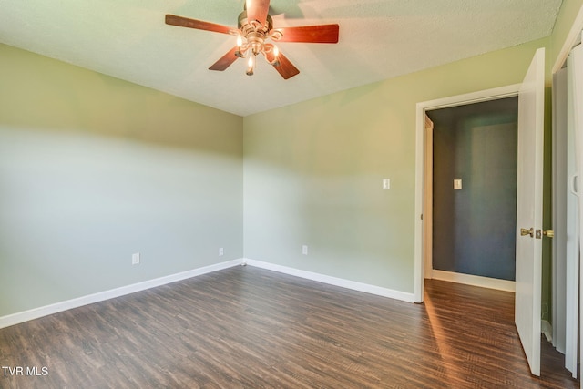 132 Lancaster Dr, Kingsport, TN 37663 - empty room with dark wood finished floors and ceiling fan