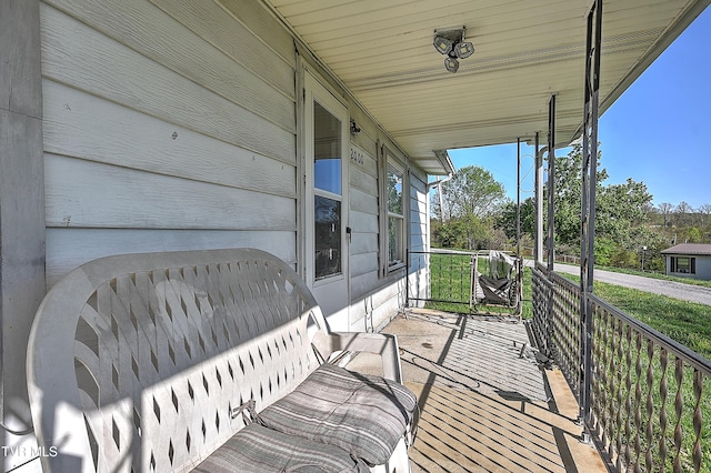 balcony with covered porch