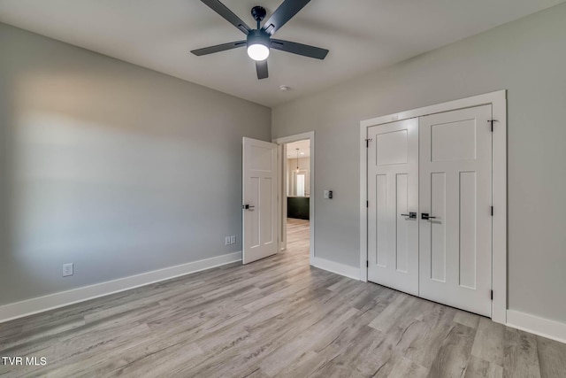 74 Slonaker Cir, Jonesborough, TN 37659 - unfurnished bedroom featuring light wood-type flooring, a closet, and baseboards
