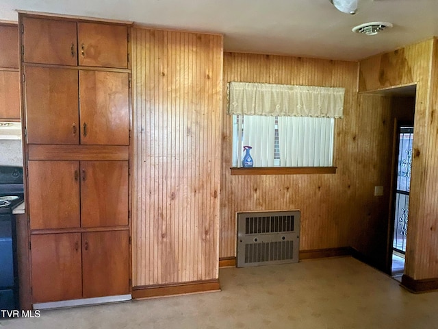 6192 Hurricane Rd, Wise, VA 24293 - unfurnished living room with heating unit and wooden walls