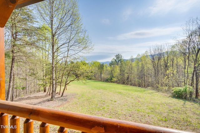 113 Tanner Dr, Elizabethton, TN 37643 - view of yard featuring a balcony and a view of trees