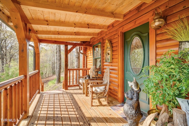 113 Tanner Dr, Elizabethton, TN 37643 - wooden terrace with a porch