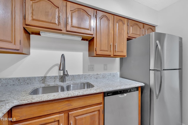511 Hickory Rd Unit 511, Bristol, TN 37620 - kitchen with a sink, light stone counters, and appliances with stainless steel finishes