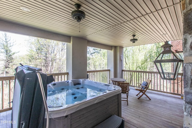20268 Heron Cir, Abingdon, VA 24211 - wooden terrace featuring a hot tub
