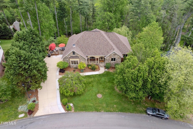 20268 Heron Cir, Abingdon, VA 24211 - birds eye view of property with a forest view