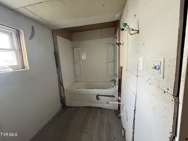 bathroom with wood finished floors