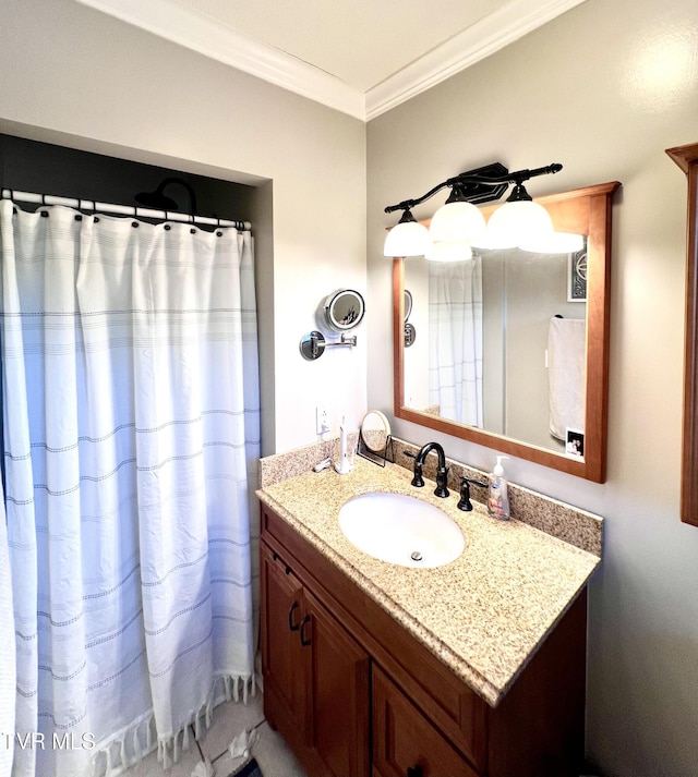 2215 Knob Creek Rd, Johnson City, TN 37604 - bathroom with crown molding and vanity