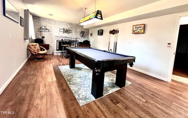 2215 Knob Creek Rd, Johnson City, TN 37604 - game room with pool table, baseboards, and wood finished floors