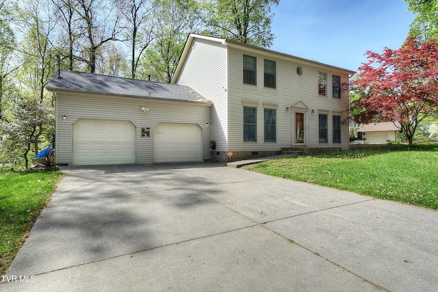 455 Carlton Rd, Bristol, TN 37620 - colonial home featuring driveway, a front yard, and a garage
