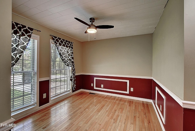 455 Carlton Rd, Bristol, TN 37620 - empty room with baseboards, hardwood / wood-style flooring, and ceiling fan