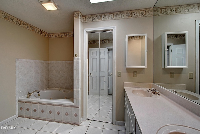 455 Carlton Rd, Bristol, TN 37620 - full bathroom featuring a whirlpool tub, tile patterned flooring, and a sink