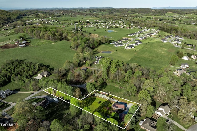 bird's eye view with a residential view