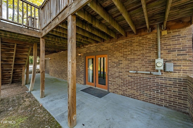 view of patio / terrace with a carport