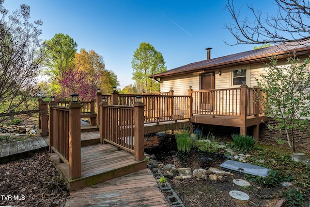 view of wooden deck