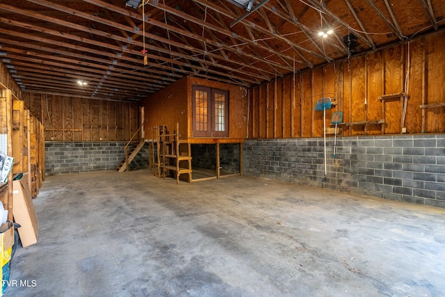 view of basement