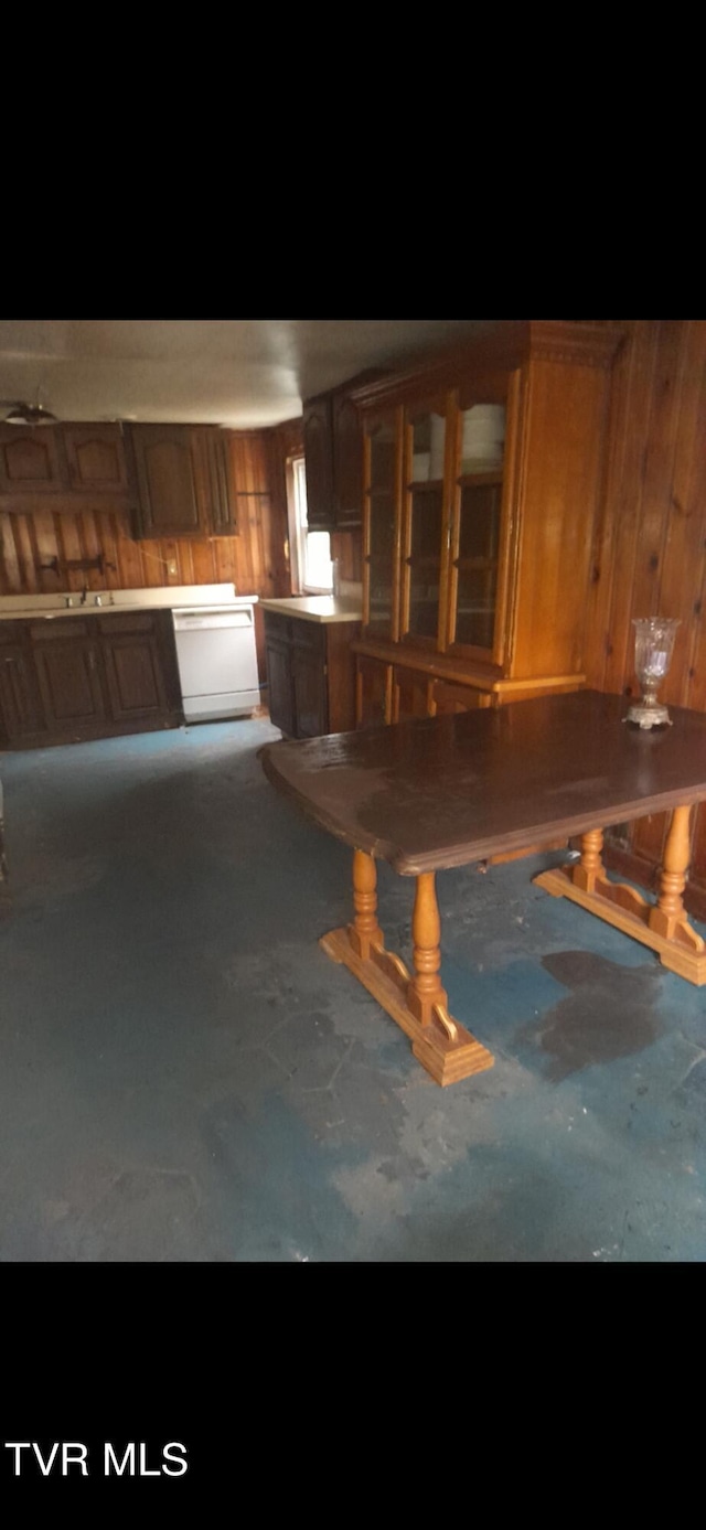 interior space with white dishwasher