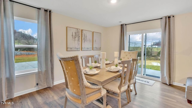 1905 Fox Meadows Cir, Bluff City, TN 37618 - dining space featuring wood finished floors and baseboards