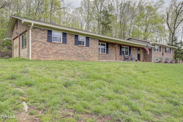 368 New Hope Rd, Jonesborough, TN 37659 - view of front of property featuring brick siding and a front lawn