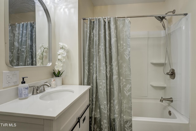 368 New Hope Rd, Jonesborough, TN 37659 - full bathroom featuring vanity and shower / bath combo with shower curtain