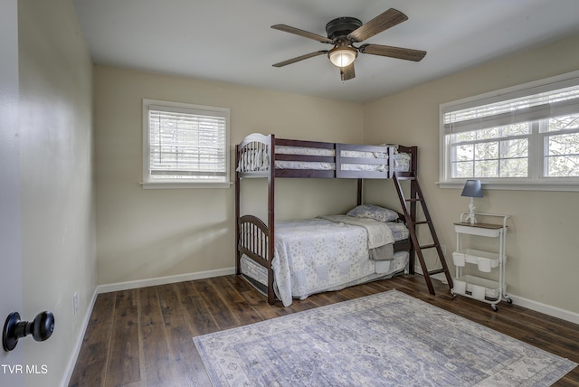 368 New Hope Rd, Jonesborough, TN 37659 - bedroom with multiple windows, wood finished floors, and a ceiling fan