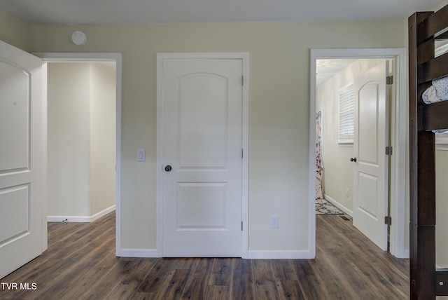 368 New Hope Rd, Jonesborough, TN 37659 - unfurnished bedroom featuring dark wood-style flooring and baseboards