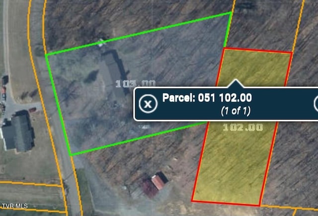 368 New Hope Rd, Jonesborough, TN 37659 - aerial map of property and surrounding area featuring property parcel outlined