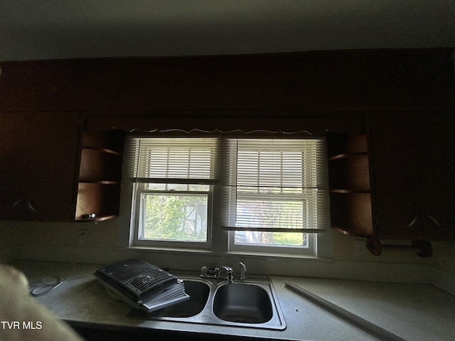 604 E Church Hill St, Greeneville, TN 37745 - kitchen with open shelves, light countertops, and a sink