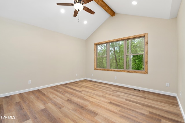332 Tom Patterson Trl, Dandridge, TN 37725 - spare room with a ceiling fan, recessed lighting, baseboards, and light wood-style flooring