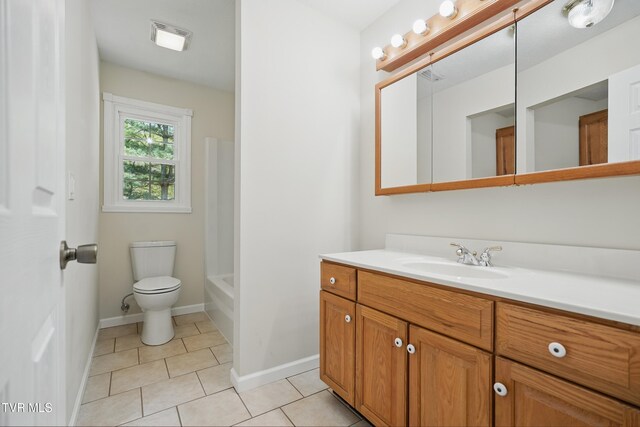 536 Chadwell Rd, Kingsport, TN 37660 - bathroom featuring visible vents, baseboards, vanity, and toilet