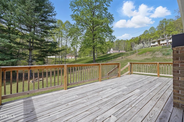 536 Chadwell Rd, Kingsport, TN 37660 - wooden deck with a lawn