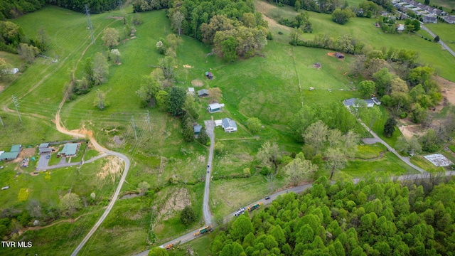 drone / aerial view featuring a rural view