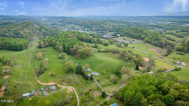 bird's eye view with a rural view