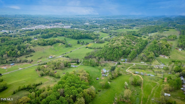 bird's eye view with a rural view