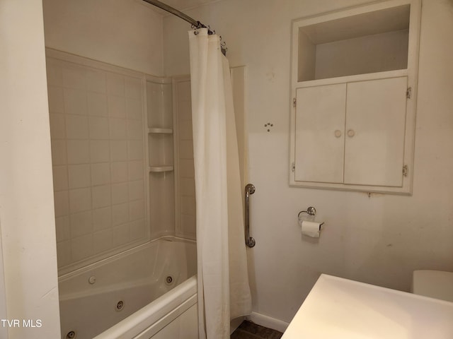 12075 Goose Creek Rd, Bristol, VA 24202 - bathroom with a combined bath / shower with jetted tub and baseboards