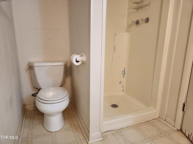 12075 Goose Creek Rd, Bristol, VA 24202 - full bathroom with toilet, a stall shower, and baseboards