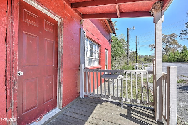 4418 Weaver Pike, Bluff City, TN 37618 - wooden deck featuring covered porch