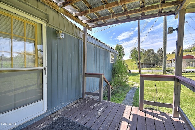 4418 Weaver Pike, Bluff City, TN 37618 - deck featuring a yard