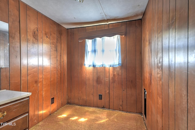 4418 Weaver Pike, Bluff City, TN 37618 - unfurnished room featuring wooden walls and carpet