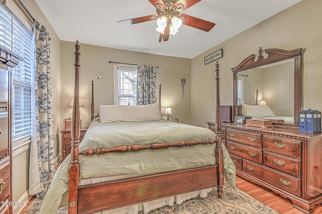 344 Virginia Dr, Bristol, VA 24201 - bedroom featuring ceiling fan and wood finished floors